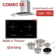 COMBO 08 - BẾP + HÚT MÙI TẶNG BỘ NỒI GIÁ SỐC